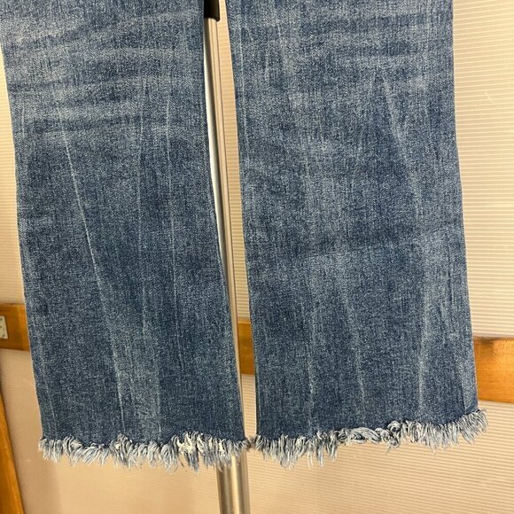 DL1961 Wallace High-Rise Cropped Flare Denim Jeans Color Briggs Sz 27 - Picture 9 of 15